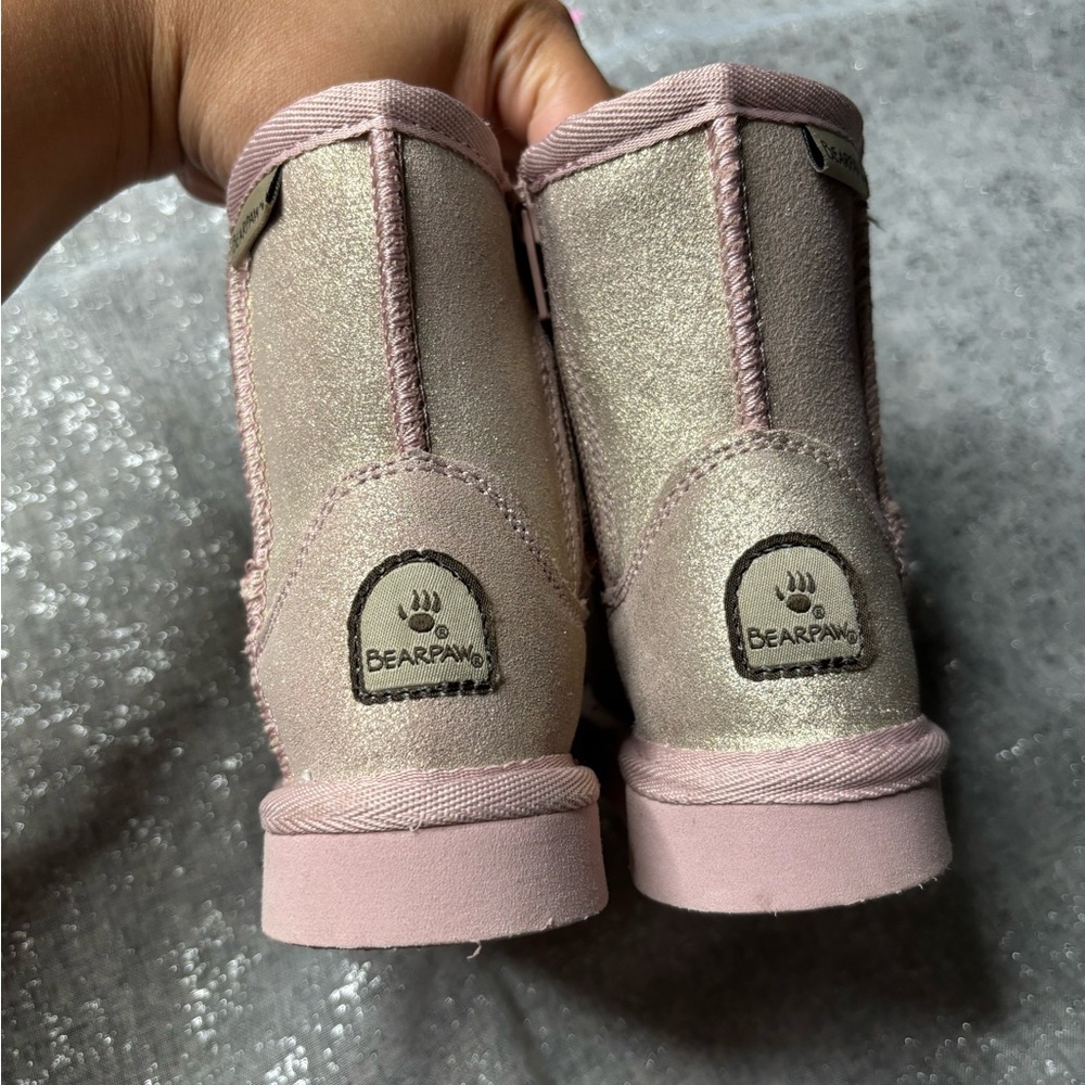 BearPaw Shimmering Gold and Pink Boots - Picture 4 of 7